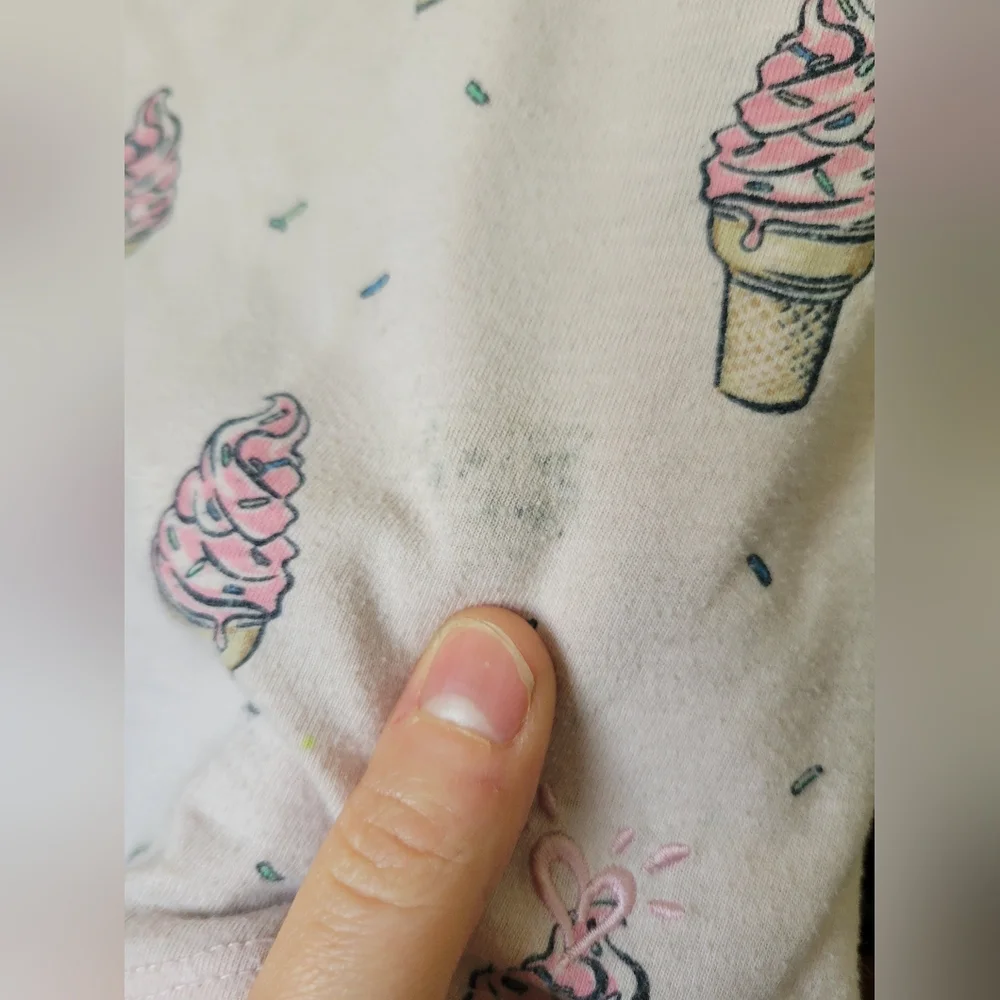 Justice Pink Ice Cream And Sprinkles Print Kids Tee 10